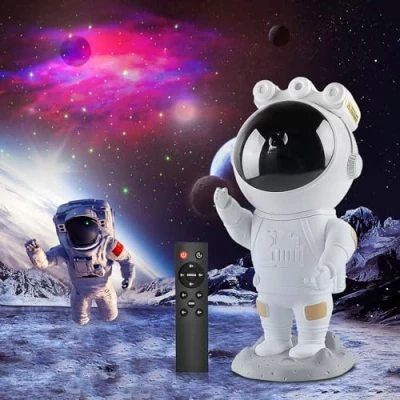 Bild av SZPACMATE Astronaut Galaxy Star Projector Starry Night Light, astronautprojektor med nebulosa, timer och fjärrkontroll, sovrums takprojektor, gåvor för barn vuxna