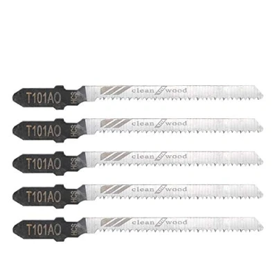 Bild av Pusselblad MASO 5 st T101AO T skaft Jiggsåg blad universal jiggblad sortiment för kapning av metall trä PVC och mer passar Bosch, Dewalt, Hitachi, Makita, Festool etc.