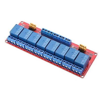 Bild av 8 kanals relämodul reläbräda med optokopplare lågnivåutlösare expansionsbräda för Arduino 5V/12V/24V (24V)