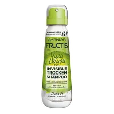 Bild av Garnier Torrschampo, osynlig, mot platta, fet hår med volymboost, fräsch citrusdoft, Yuzu Fructis, 100 ml