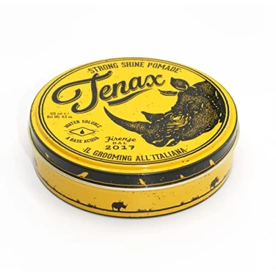 Bild av Tenax Strong Shine pomad, 125 ml, vattenbaserad pomade för män ger mycket bra grepp och vacker glans, lätt att tvätta ur hårvax med uppfriskande doft