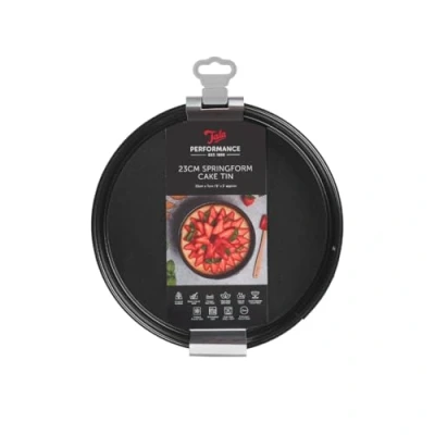 Bild av Tala Performance Springform kakform, 23 cm, rund, kolstål av professionell styrka med Eclipse non stick beläggning, lös botten, enkel avtagbar perfekt för tårtor