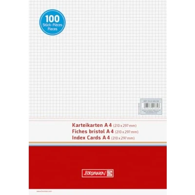 Bild av Brunnen 102240200 indexkort (A4 rutig, 100 stycken, svetsad, vit