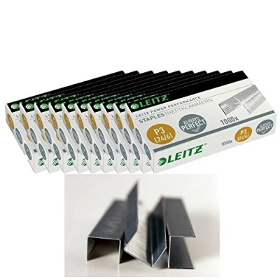 Bild av Leitz 5570000 häftklamrar (24/6 mm) 10 000 stycken galvaniserade (10 förpackningar, 24/6