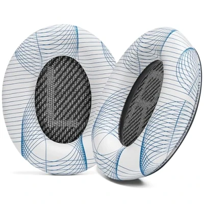 Bild av WC Wicked Cushions Uppgraderade utbytesöronkuddar för Bose QC35 &amp; QC35ii (QuietComfort 35) hörlurar med mera Mjukare läder, Lyxigt Memory Foam, Extra tjocklek, hållbarhet Ivory Tide