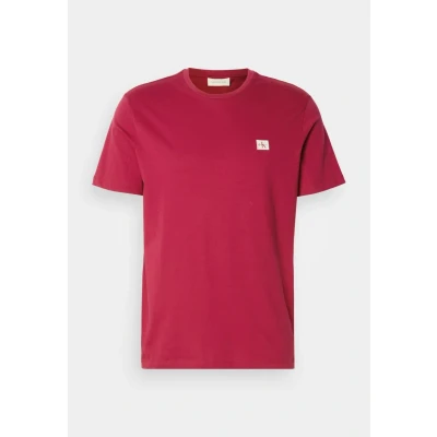 Bild av Calvin Klein jeans herr SS badge 30S jersey klassisk TEE LV04RC272G t shirts, Röd (rödbetor), XS, (rödbetoröd), XS