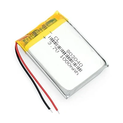Bild av YUNIQUE SVERIGE 1 delat uppladdningsbart Lipo batteri 803040 (3.7v, 1000mAh Lipo) för högtalare, Bluetooth, GPS, PDA, färdskrivare, leksaker