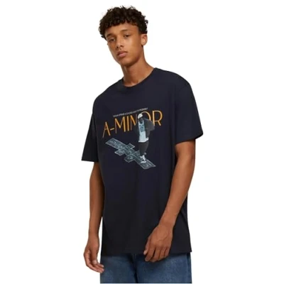 Bild av Upscale by Mister Tee Aminor Tshirt med print, Storlek: XXL, Navy