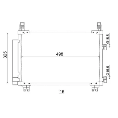 Bild av MAHLE ORIGINAL AC 793 000S Condenseur De Clim avec déshydrateur 16 15,5 498 TOYOTA: Yaris II 3/5 portes