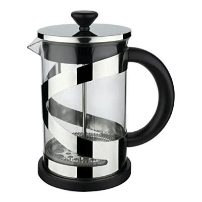 Bild av Café Olé Classico Cafetiere, kromfinish, 600 ml, 4 koppar, fransk press kaffebryggare, värmebeständigt handtag, rostfritt stål, CM 06C