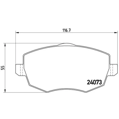 Bild av BREMBO P 23 094 Jeu de plaquettes frein contact signal d&#039;usure exclu avec accessoires LANCIA: Ypsilon II