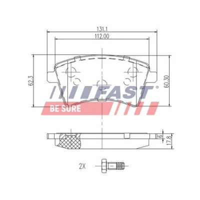 Bild av FAST FT29527 Jeu de plaquettes frein Essieu avant contact signal d&#039;usure exclu RENAULT: Kangoo II Express, / Grand