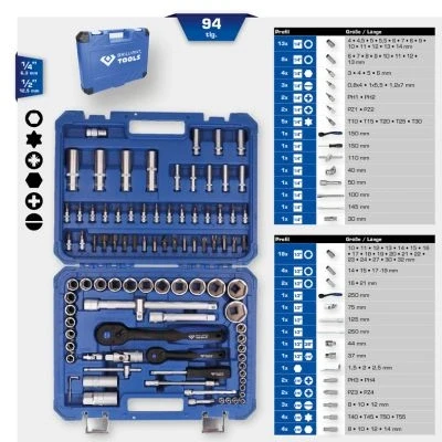 Bild av KS TOOLS BT023094 Jeu de douilles 94 1/4, 1/2