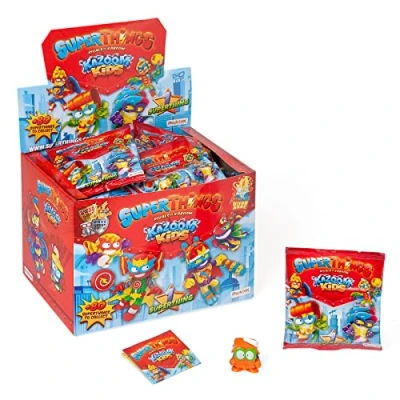 Bild av SUPERTHINGS RIVALS OF KABOOM PST8D850IN01 Kazoom Barn låda med 50 x en paket figurer från Kids serien. Varje kuvert innehåller 1 SuperThing och checklista flerfärgad