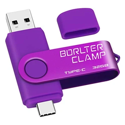 Bild av 32 GB USB typ C flashenhet, 3.0 minnessticka hopp enhet 2 i 1 för Android telefoner Samsung Galaxy S10/S9/S8/Note 9, LG, Huawei, surfplattor och dator (lila)