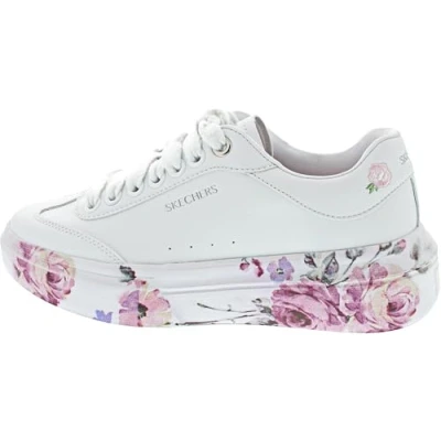 Bild av Skechers dam domstol klassiker Cordova klassiska målade blommor, Vitt, 39.5 EU
