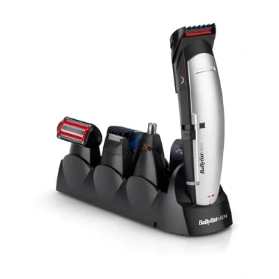 Bild av BaByliss X 10 Beard Trimmer Grooming Kit för Män Multianvändning, W Tech Blad Hår , Skägg &amp; Kroppshårstrimning, Grå/Svart, E837E