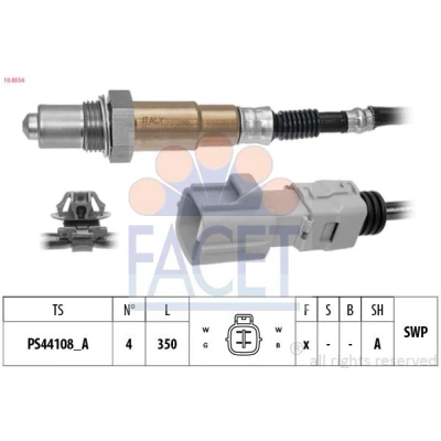 Bild av FACET 10.8556 Sonde lambda avec monture chauffé, planaire, Filetage prégraissé TOYOTA: Verso, Auris 5 portes, Break, LEXUS: RX II
