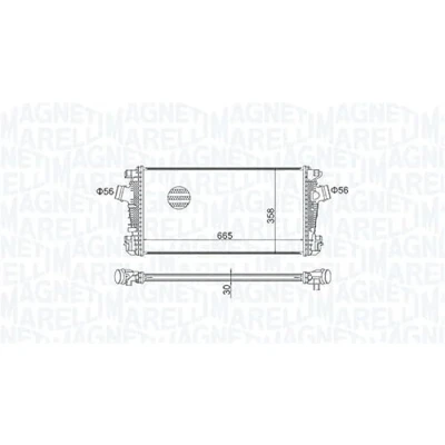 Bild av MAGNETI MARELLI 351319204570 Intercooler OPEL: Astra H GTC, J 5 portes, Zafira C Tourer, CHEVROLET: Cruze Orlando, Break