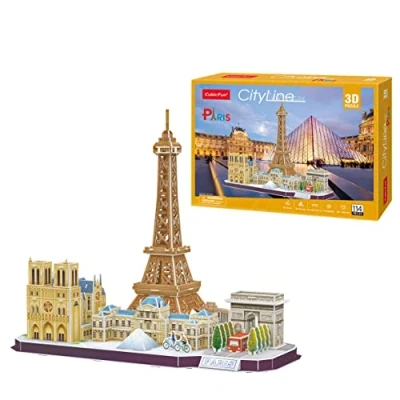 Bild av 3D pussel Paris City Line för barn Un vuxna modellbyggsats present från 8 114 delar