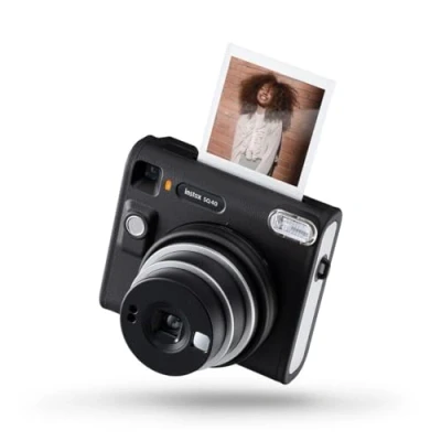 Bild av INSTAX SQ40 instant camera, built in flash, Auto exposure, Selfie lens and mirror, Black textured finish