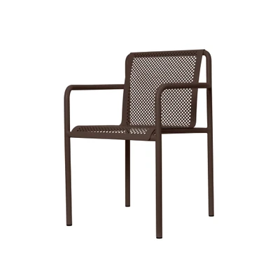 Bild av Ferm Living Dapple Chair With Arms Trädgårdsstol Dark Chocolate W60 x D53 H80 CM