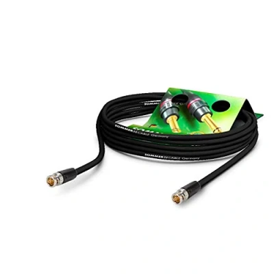 Bild av Sommarkabel coaxial videokabel med BNC 75 ? HD/3G/6G/12G SDI/4K UHD SC Vector 0,8/3,7 BNC/BNC NBNC75BLP9X Neutrik svart (20 m) Tillverkad i Tyskland av