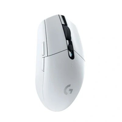 Bild av Logitech G305 Lightspeed trådlös gamingmus, HERO sensor, 12 000 DPI, lätt, 6 programmerbara knappar, 250 timmars batteritid, inbyggt minne, kompatibel med PC/Mac vit