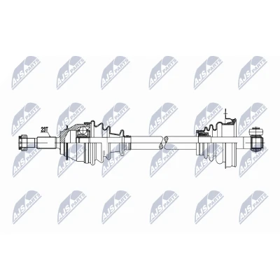 Bild av NTY NPW RE 065 Arbre de transmission Essieu avant, avant gauche DACIA: SANDERO 2, LOGAN 2