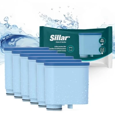 Bild av Sillar 6x Vattenfilter CLEANI för Saeco och Philips Kaffemaskiner Kompatibel med AquaClean CA6903/10 CA6903/22 CA6903 Kalkfilter, Filterpatron Helautomat Kaffe