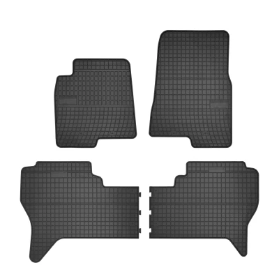 Bild av FROGUM 546276 Ensemble de tapis sol Caoutchouc avant et arrière 4 noir Sur mesure MITSUBISHI: PAJERO 3