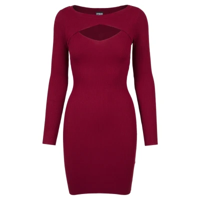 Bild av Urban Classics CUT OUT Fodralklänning, Storlek: XS, Burgundy