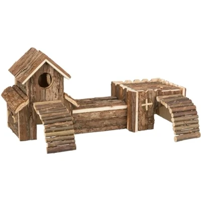 Bild av Trixie Frida tunnel system mice bark wood 47 x 22 15 cm