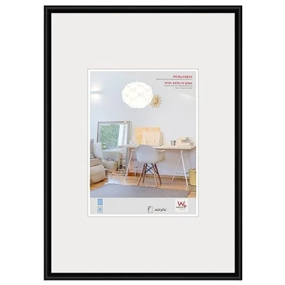 Bild av Walther Design Tavelram Svart 40 x 60 cm med konstglas, New Lifestyle plastram KVX460B
