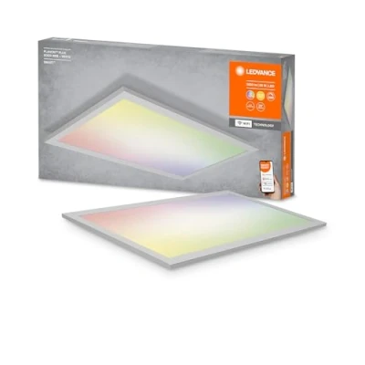 Bild av LEDVANCE Smart LED panellampa med WiFi teknik för inomhus, ändra ljusfärg (3 0006500 K), RGB färgändringsbar, 450 mm x mm, kompatibel Google och Alexa, SMART+ PLANON PLUS MULTICOLOR