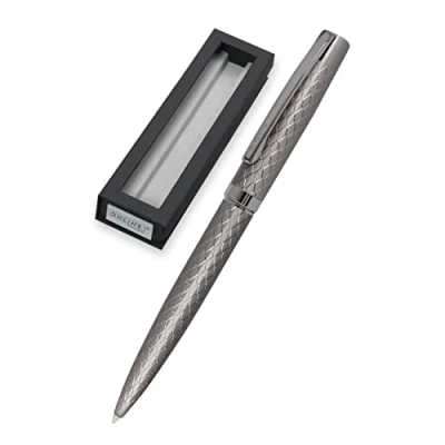 Bild av Online kulspetspenna Eleganza Diamond Titan I högkvalitativ metallkuli utbytbar stor kapacitet gruva metallklämma skrivfärg svart dokumentsäker inkl. presentförpackning, 1 styck (1 pack)