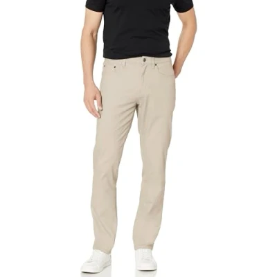 Bild av Amazon Essentials Herr Athletic Fit 5 ficka stretch twill byxa (finns i stora och långa), sten, 33 B x 34 L