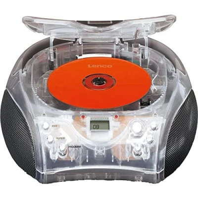 Bild av Lenco SCD 24 portable FM radio/CD player Transparent