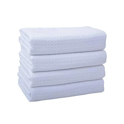Bild av VIVOTE Våffelhandduk 4 pack 40 cm x 60 vit mikrofiber kökshandduk diskhandduk ultramjuk superabsorberande snabbtorkande maskintvättbar