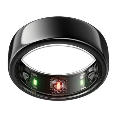 Bild av Oura Gen3 Horizon Smart Ring storlek 7, Black Registrera sömn, puls och kondition upp till 7 dagars batteritid kompatibel med iOS/Android Prova ut storleken Ouras storlekskit