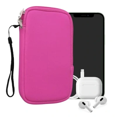 Bild av kwmobile Universellt smartphone fodral skyddsväska 16,5 x 8,9 cm för mobiltelefon L 6,5 tum i Fuchsia neopren