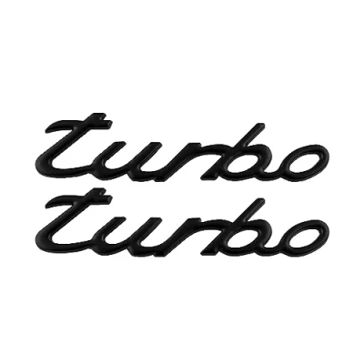 Bild av TURBO emblem bilbricka universell bil styling klistermärke dekal logotyp (svart)