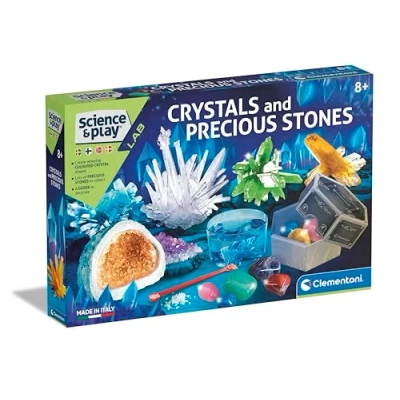 Bild av Clementoni 78825 Science &amp; Play Lab Giant Crystals And Precious Stones På Svenska, Finska, Norska Och Danska, Leksak För Barn 8 12 År, Tillverkat I Italien