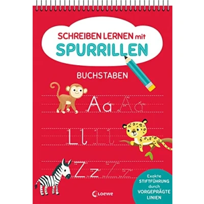 Bild av Schreiben lernen mit Spurrillen Buchstaben: Schreibblock vorgeprägten Linien für Vorschulkinder ab 5 Jahren