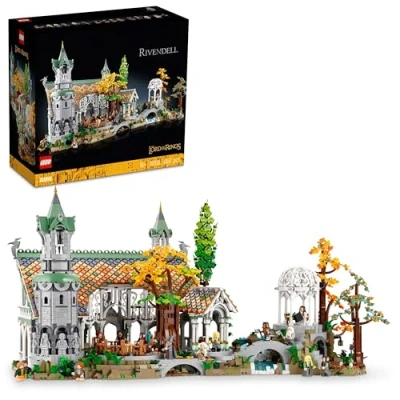 Bild av LEGO Icons SAGAN OM RINGEN: VATTNADAL Byggset med Massor av Detaljer, Stor Byggsats för Vuxna 15 Minifigurer, Innehåller Bland Annat Frodo, Sam och Bilbo Baggins, Samlarobjekt, från 18 år 10316