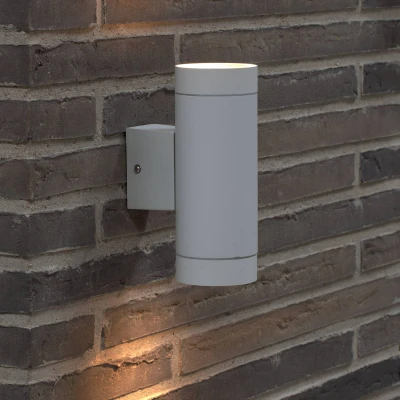 Bild av Nordlux Utomhusvägglampa Tin Maxi Double, metall vit