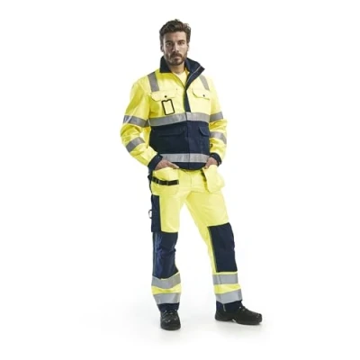 Bild av VARSELBYXA 1533 1860 HANTVERK VARSELGUL/MARINBLÅ C62 Beijerbygg Byggmaterial