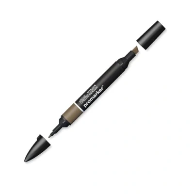 Bild av Winsor &amp; Newton &quot; ProMarker 0203251 professionell layoutmarkör 2 spetsar, fin och bred för ritningar, design layouter umbra