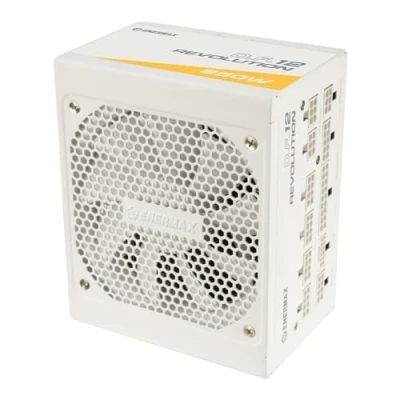 Bild av ENERMAX Revolution D.F. 12 ATX3.1 PCI e 5.1 Ultrakompakt 850W 80Plus guld snövit strömförsörjning (helt modulär, 50% semi fläktlös, 12V 2x6); ETV850G W, vit