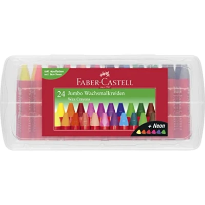 Bild av Faber Castell Jumbo Triangulär vaxkrita i en låda med 24 st